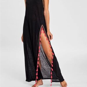 Pitusa Side-Slit Tassel Dress